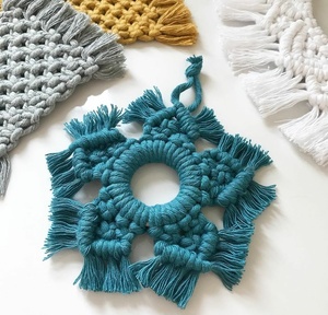 Coton Macramé Sous-verres Tapis de Table Décor À La Maison - Product Image 1