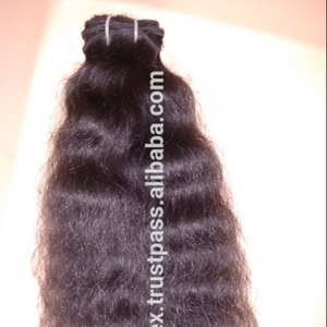 100% cabello humano. Extensión sin procesar Venta caliente cabello Remy. Cutícula alineada, pelo natural indio suave y liso - Product Image 1