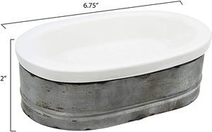 Handmade Rectangle Galvanized Tool Caddy Tray Ideal for Home and Kitchenware Stylish Flatware and Dinnerware Organizer - Product Image 3