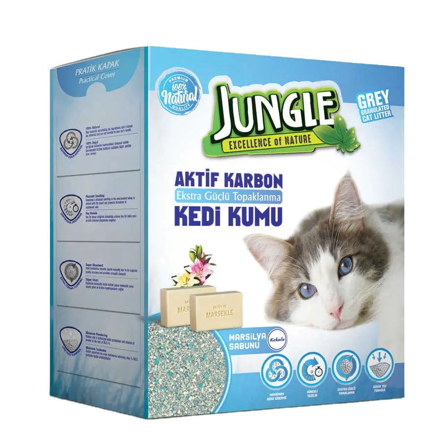 Jungle Active Carbon Marsellie 6 LT Cat Litter - 3 PCS