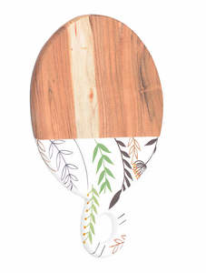 ถาดเสิร์ฟไม้มะม่วงทาสีมือใหม่ถาดไม้พร้อมดีไซน์ตกแต่ง - Product Image 5