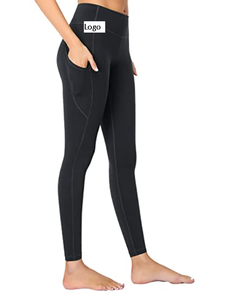 Women's High Waist Yoga Pants With Pockets,Full Length Leggings <b>Tummy</b> <b>Control</b> Soft Running Pants Hot Selling Leggings - Product Image 2