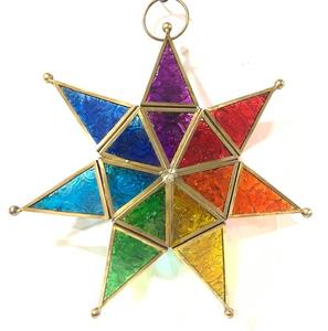 Étoile orientale en métal/verre, design marocain pour décorations de mariage intérieur et extérieur et pour étoiles de noël - Product Image 4