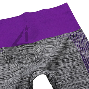 Fantastique ensemble de Yoga bleu à large ceinture personnalisé pour femmes, taille haute, fabriqué au Pakistan - Product Image 3