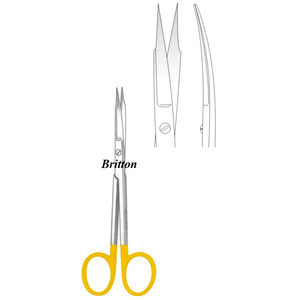 TC 13 cm Steven Tenotomy Tijera curvada para cirugía plástica Manual Instrumento de acero - Product Image 1