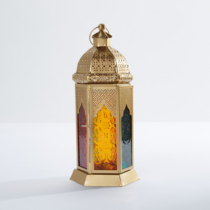 โคมไฟโลหะแบบตะวันออก/สไตล์โมร็อกโกสำหรับตกแต่งงานแต่งงานในร่มและกลางแจ้งทำด้วยมือใหม่ - Product Image 2