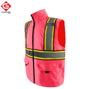 Chaleco DE SEGURIDAD reflectante de alta visibilidad con tiras reflectantes Chaleco de trabajo de construcción al aire libre Chaleco de trabajo de seguridad de calidad estándar - Product Image 3
