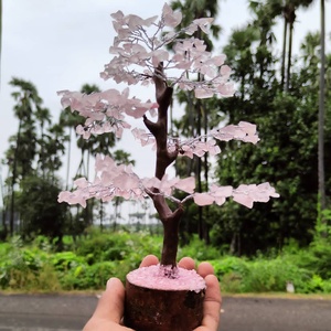 Árbol de Cuarzo Rosa Natural Hecho a Mano al por Mayor, 300 Cuentas de Cristal, Gema, Artículo Decorativo Feng Shui para el Hogar e Interior - Product Image 3