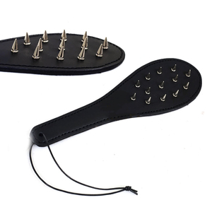 Fouet à Double sangle en cuir de vache véritable, raboteuse, haute qualité, épaisse et lourde, avec pointes - Product Image 6