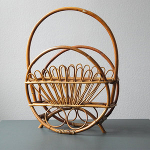 Rotin moderne porte-revues-Livre Organisation Étagères-Naturel Stockage des Journaux-Porte-Documents Organisateur-SISU brandRFS-057 - Product Image 1