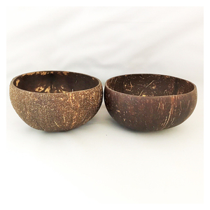 Ensemble de bols et de cuillères en coquille de noix de coco du Vietnam, écologiques, personnalisés, polis, logo gravé, utilisation naturelle à la maison et au restaurant, utilisation durable - Product Image 1