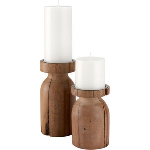 Bougeoir en bois moderne fabriqué en inde, chandelier en bois naturel, pilier support de bougie, vente en gros - Product Image 4