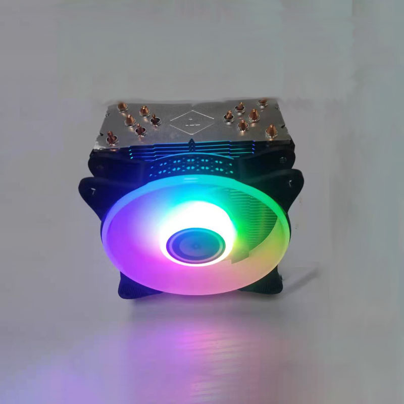 Прямая поставка с фабрики, высокая производительность, 6 медных тепловых трубок, фиксированная светодиодная подсветка, радиатор, 120 мм, вентиляторы, Rgb вентилятор ЦП, компьютерное охлаждение, кулер ЦП
