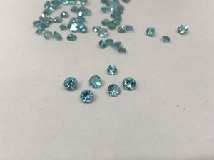 Naturale Neon blu <span class=keywords><strong>Apatite</strong></span> rotondo taglio brillante pietre preziose di cristallo materiale per la creazione di gioielli tra cui collana certificata da IGI