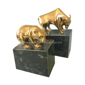 שור & דוב Bookend שולחן במשרד ארגונית מתכת ושיש Bookend בקריאה חדר