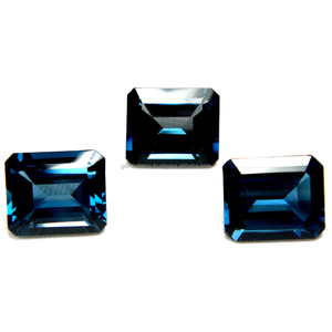 London Blue Topaz Oval Cut Faceted Mix Shape Piedra preciosa suelta natural Topacio de alta calidad Fabricación de joyas Piedras DE NACIMIENTO sueltas OEM ODM - Product Image 2
