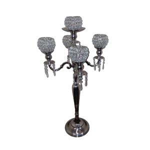 Top Trending Hotel Dinner Table Decor Famous Candle Lights Holder Varios Tipos 5 Arm Candle Stand Hotel and Table Famous - Product Image 1