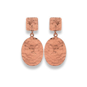 Texture Boucles d'oreilles en or rose Boucles d'oreilles rares en argent sterling 925 Bijoux Boucles d'oreilles à la mode pour les fiançailles de mariage pour les femmes. - Product Image 1