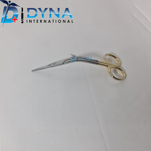 Ciseaux à angle Nasal en acier inoxydable, ciseaux à manche dorée en acier inoxydable, 13cm - Product Image 3