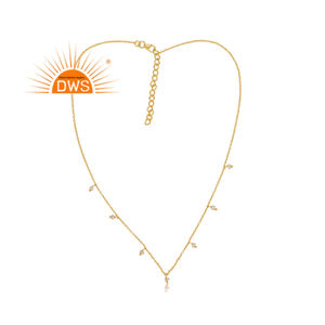 Nouveau Collier Pendentif en Argent Sterling Fin 2026 avec Zircon Blanc Naturel pour Femme - Fabricant de Bijoux - Product Image 1