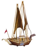 Petit bateau décoratif en métal et laiton, décoration de la maison, dessus de TABLE de haute qualité, décoration de la maison, fête et cadeau