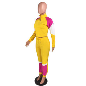 Chándal de talla grande con logotipo personalizado para mujer, conjunto de chándal de dos piezas - Product Image 6