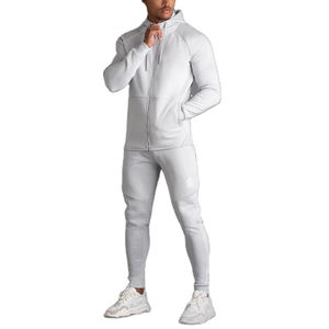 Chándal de lana de algodón 100% de alta calidad con logotipo personalizado OEM, ropa de calle impermeable, conjunto de chándal para correr para hombres y mujeres, nuevo Premium - Product Image 1