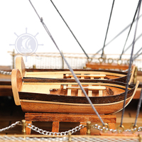 T212 - Maquette de bateau HMS Victory à fond en cuivre, réplique vietnamienne en bois peinte à la main, avec support d'exposition, objet de collection, décoration, cadeau