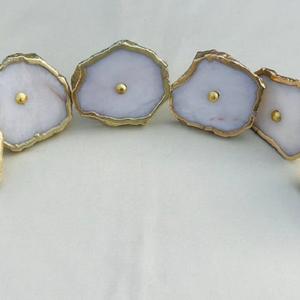 Agate blanche naturelle, classiques, bouton d'agate, Feng Shui, fait à la main pour la décoration de la maison et la prospérité du bureau, outils de création de richesse - Product Image 5