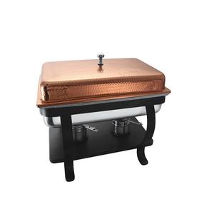 Plat à chafing en cuivre martelé avec support en fer, qualité exclusive, articles de restauration, plat de service pour buffet alimentaire par Home Arts - Product Image 5