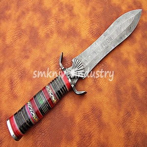 Amazing Work Of Art Custom <b>Hand</b> Made Damascus Hunting Knife with Leather sheath (smk1385) - Product Image 3