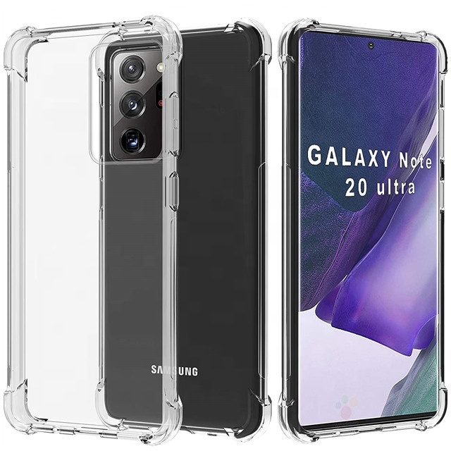 Shock-Absorbing TPU High Transparency Protective Case for Samsung Note 20 Ultra 6.9inch Mobile Phone Accessory Full Cover