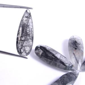 ลูกแพร์ Briolette พลอยควอตซ์เหลี่ยมเพชรพลอยเทียม,ขนาด20X8มม. สำหรับทำเครื่องประดับ - Product Image 2