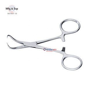 Pinzas para toallas Backhaus / Pinza para toallas Backhaus de 13 cm con mango de bloqueo de acero manual, la base de los instrumentos quirúrgicos - Product Image 1