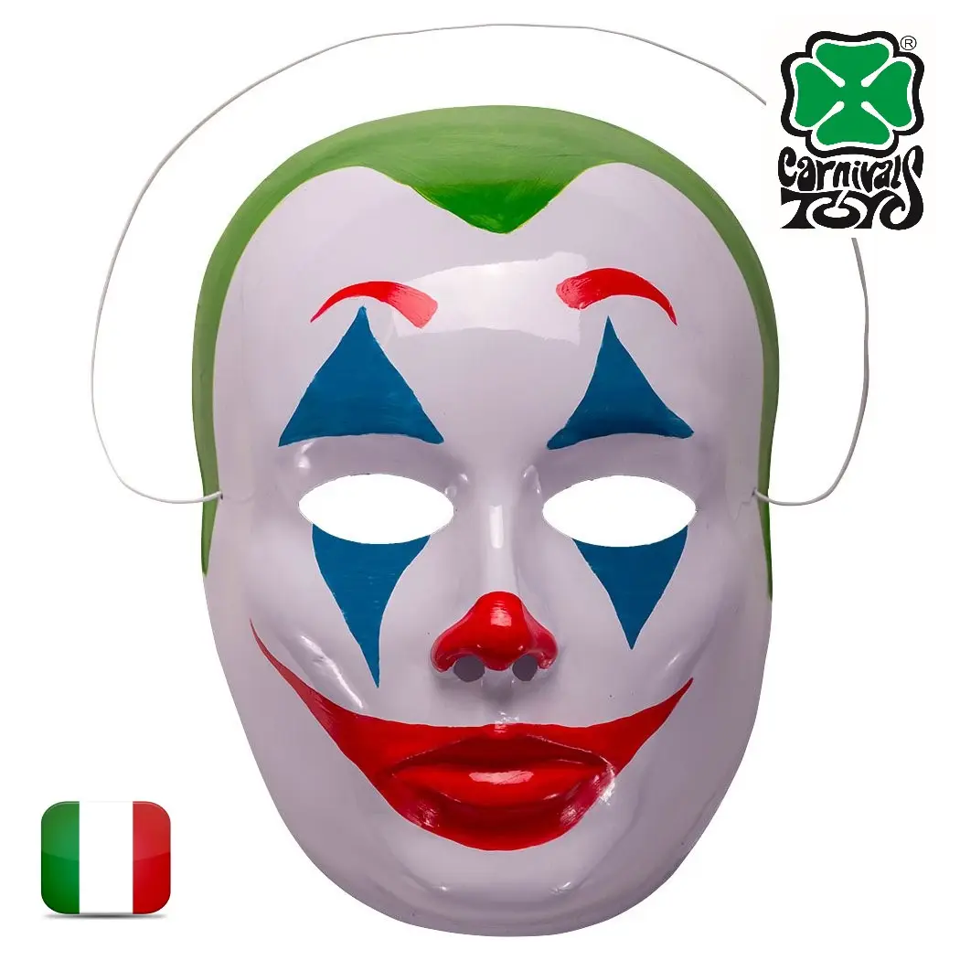 Made in Italy Party Masks Cheap Plastic horror clown Masquerade Full face mask ideal for Halloween costume cosplay
