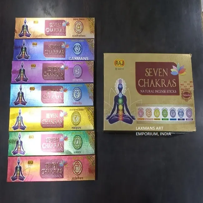 Set Hadiah Stik Dupa Tujuh Chakra dari India