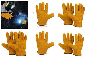 Soldador de guantes de cuero de vaca de fuego contra calor y seguridad de protección guantes de soldadura para tig y mig guantes de soldadura precio barato - Product Image 6