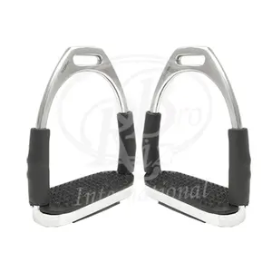 Flexible Double Jointed English Fillis Stirrup Irons Stainless Steel