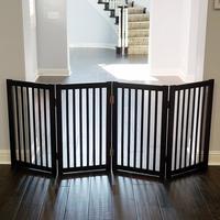 Barrière pliable en bois écologique de haute qualité du Vietnam pour chiens, idéale pour l'intérieur et l'extérieur, pour Noël, le salon et la maison