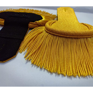 Hombreras Doradas y Plateadas, Estilo Teatro, con Flecos Dorados y Alambre de Latón para Uniformes Ceremoniales - Product Image 6