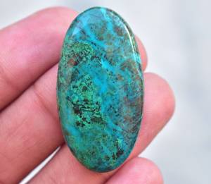 Hermosas Piedras Preciosas Sueltas de Crisocola Azul Verde Natural en Diversas Formas de Alta Calidad para Colgantes y Abalorios - Product Image 3