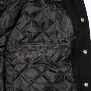 Logo personnalisé Private-Label Laine-Corps Manches en cuir Chenille-Broderie Couleur personnalisée Hommes Letterman Baseball Varsity Vestes - Product Image 6