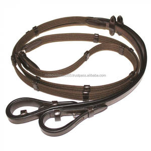 Rein de produits de cheval avec doublure en caoutchouc pour une durabilité et un confort améliorés - Product Image 1