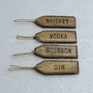 Marqueur de fromage en bois étiquette de nourriture de fromage utilisée dans les mariages de fête toutes les occasions marqueur de fromage fait en corne batterie de cuisine SCI - Product Image 4