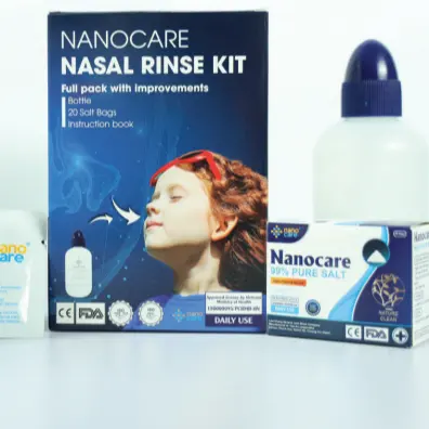 Hochwertiges Nanocare Nasal Sinus Rinse Kit für America Cleaner Irrigation für Kid Adult Nasen reiniger