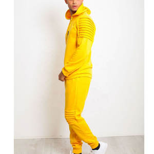 ชุดวอร์มสีดำมีฮู้ดสำหรับผู้ชายเซ็ต2ชิ้นชุดวอร์มชุดกีฬาสำหรับวิ่ง - Product Image 5