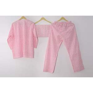 Conjunto de pijama de traje de noche indio para mujer, pijama de algodón con estampado Floral elegante para adultos, ropa de dormir suelta para el verano - Product Image 6