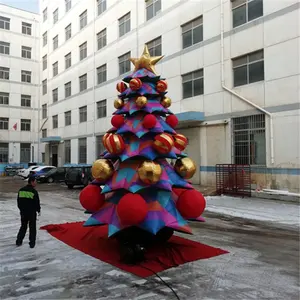 Árvore de natal inflável personalizada, árvore de natal, decoração interna, 5m, árvore verde inflável, com luzes led