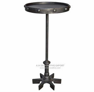 Mesa con acabado antiguo de aluminio y plata para decoración del hogar, diseño único, aspecto antiguo, elegante - Product Image 2