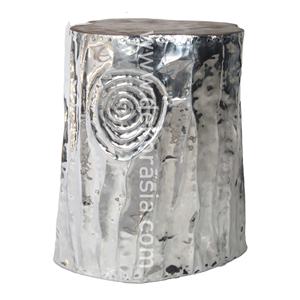 Tabouret en bois et aluminium de décoration artistique rustique vintage pour intérieur/extérieur Décoration classique de maison moderne de Noël Style vintage vieilli - Product Image 5